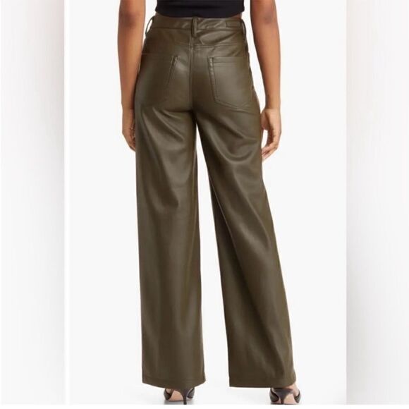NWT Blank NYC The Franklin High Waist Faux Leather Wide Leg Pants in Sign Up - Picture 2 of 16